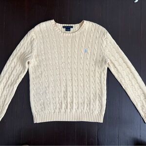 Vintage Ralph Lauren Butter Yellow Cable Knit Sweater